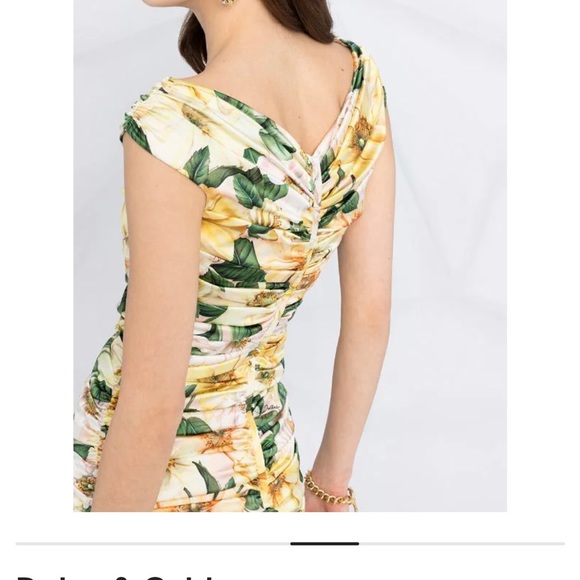 Dolce Gabbana Silk Camilla Draped Satin Dress. Like New Condition - Picture 5 of 8